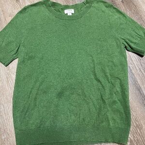 J. Crew short sleeved sweater with cashmere